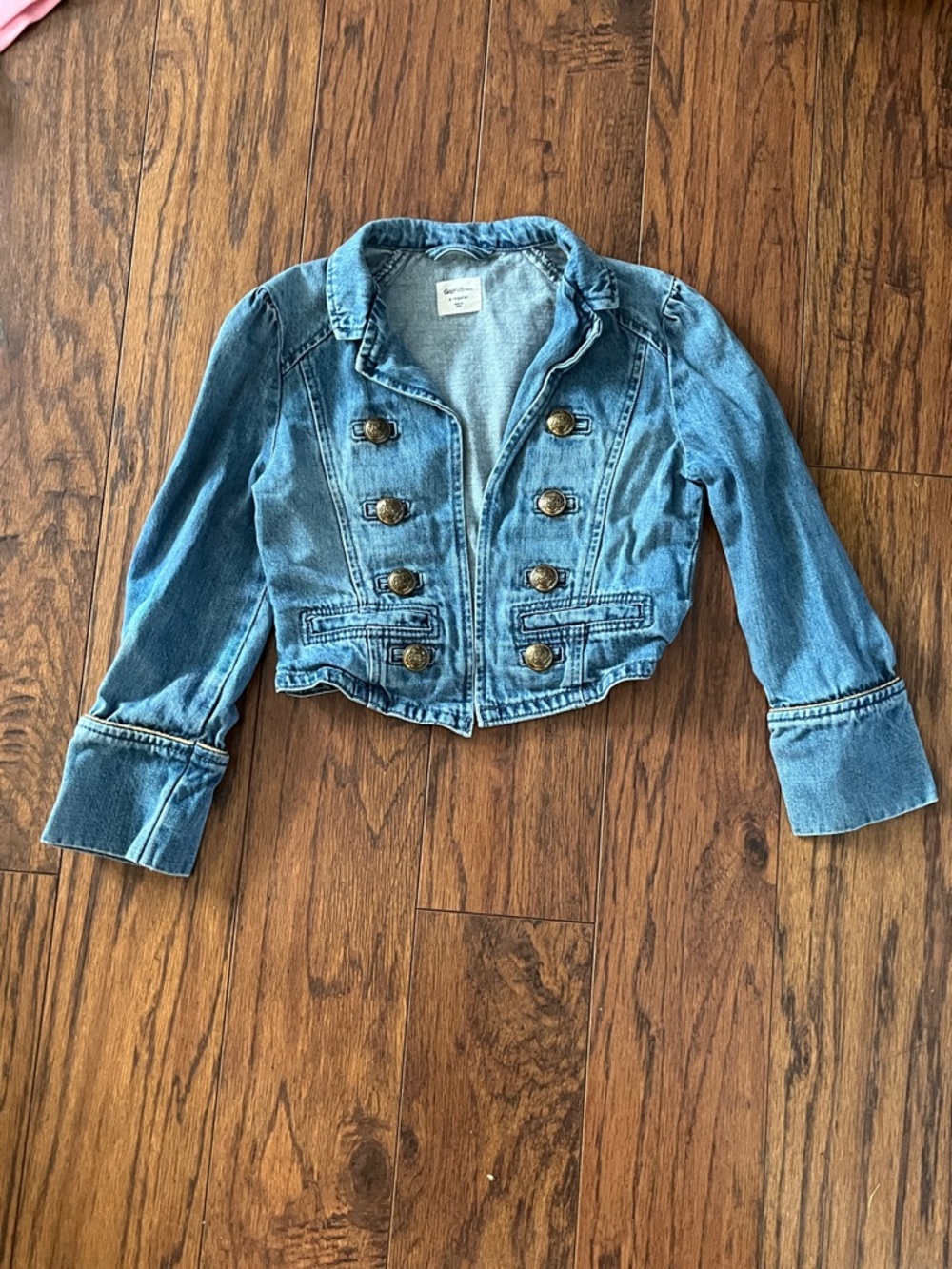 GAP Girls Light Blue Denim Military-Style Jacket